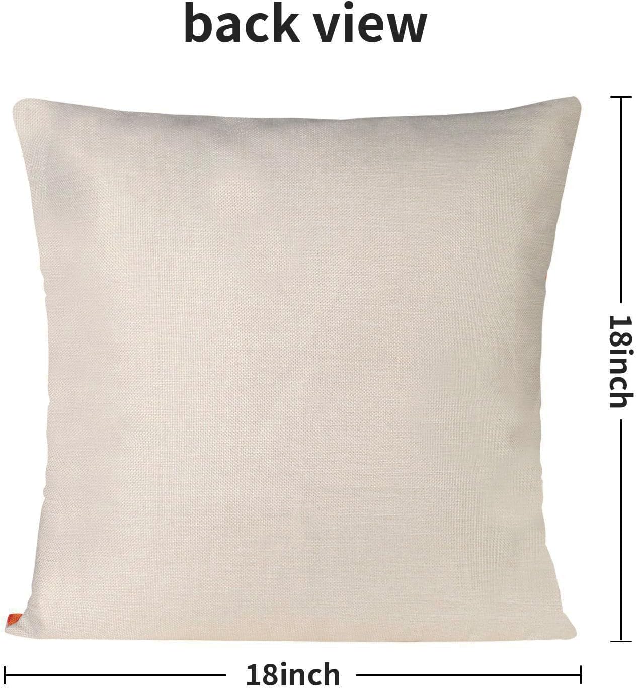 Gesyesor Fundas de almohada decorativas de otoño de 18 x 18 pulgadas, calabazas, hojas de arce, casa de campo, lino otoñal, fundas de almohada para