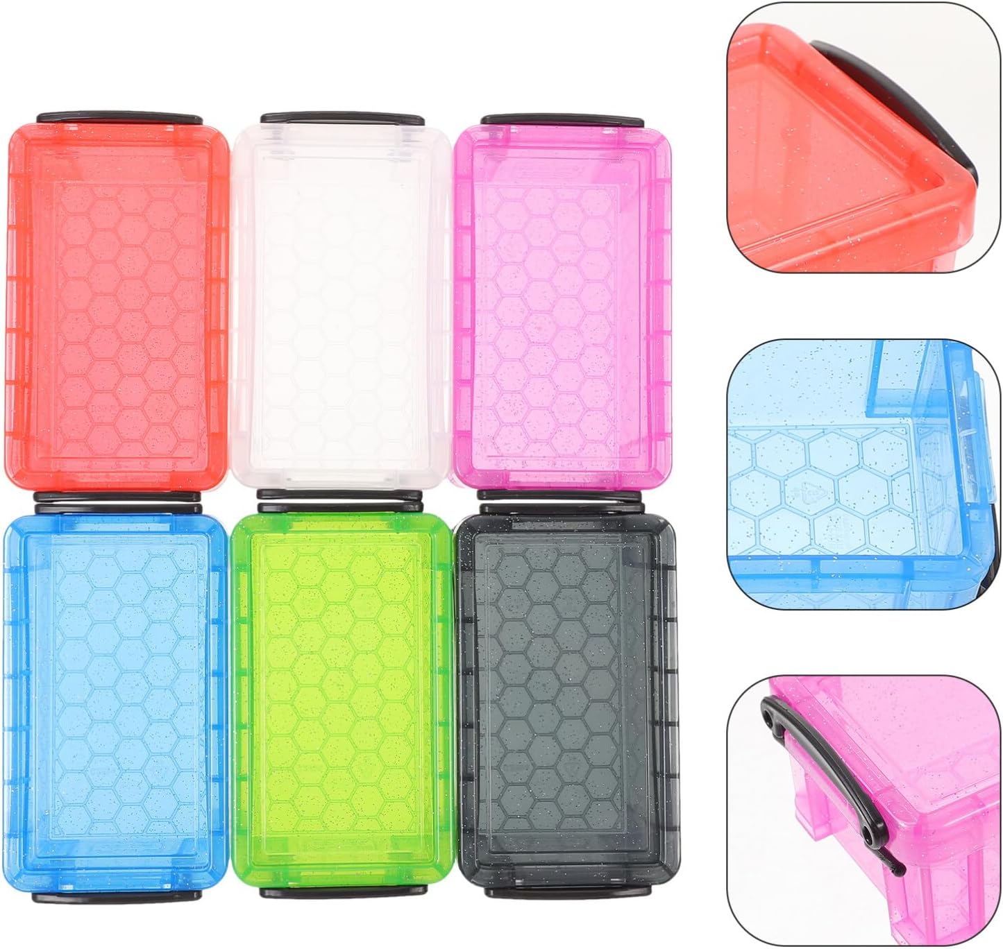 VILLCASE Caja organizadora de maquillaje de escritorio, contenedor de almacenamiento, organizador de almacenamiento vacío, organizador de cuentas,