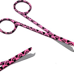 Tijeras de puntada de sutura de 4.5 pulgadas, punta en forma de gancho, reutilizables, de acero inoxidable de calidad premamá (patas rosas) Tijeras de puntada de sutura de 4.5 pulgadas, punta en forma de gancho, reutilizables, de acero inoxidable de calidad premamá (patas rosas)