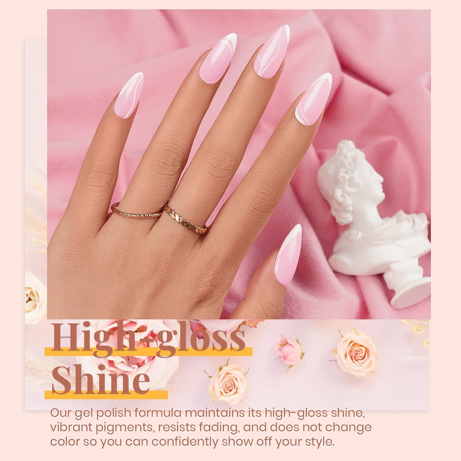 beetles Gel Polish Juego de esmaltes de uñas de gel de gelatina de 6 colores, kit de gel de uñas de neón con esmalte de uñas de gel, 6 colores,