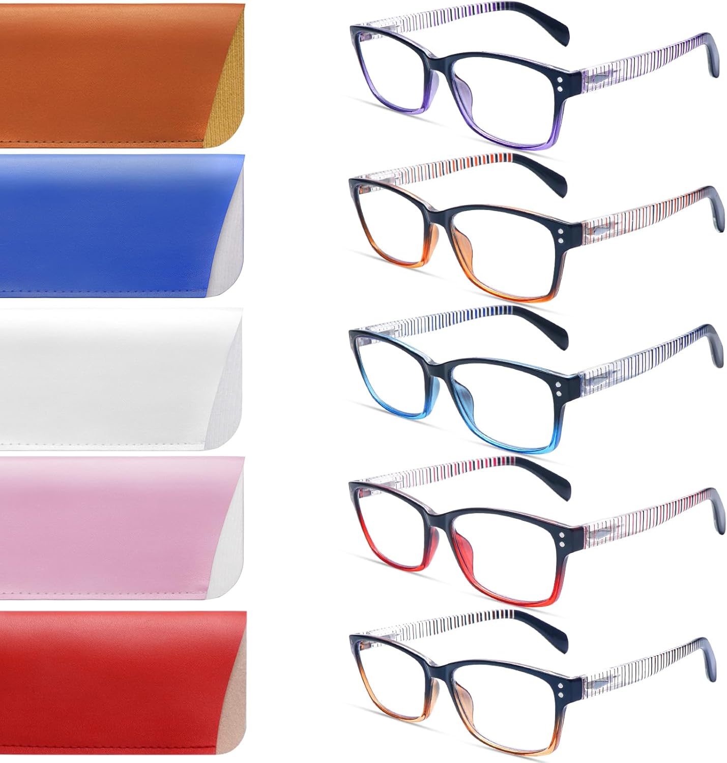 CLASAGA Reading Glasses for Women, Pattern Print Blue Light Blocking Stylish Ladies Computer Readers Eyeglasses
