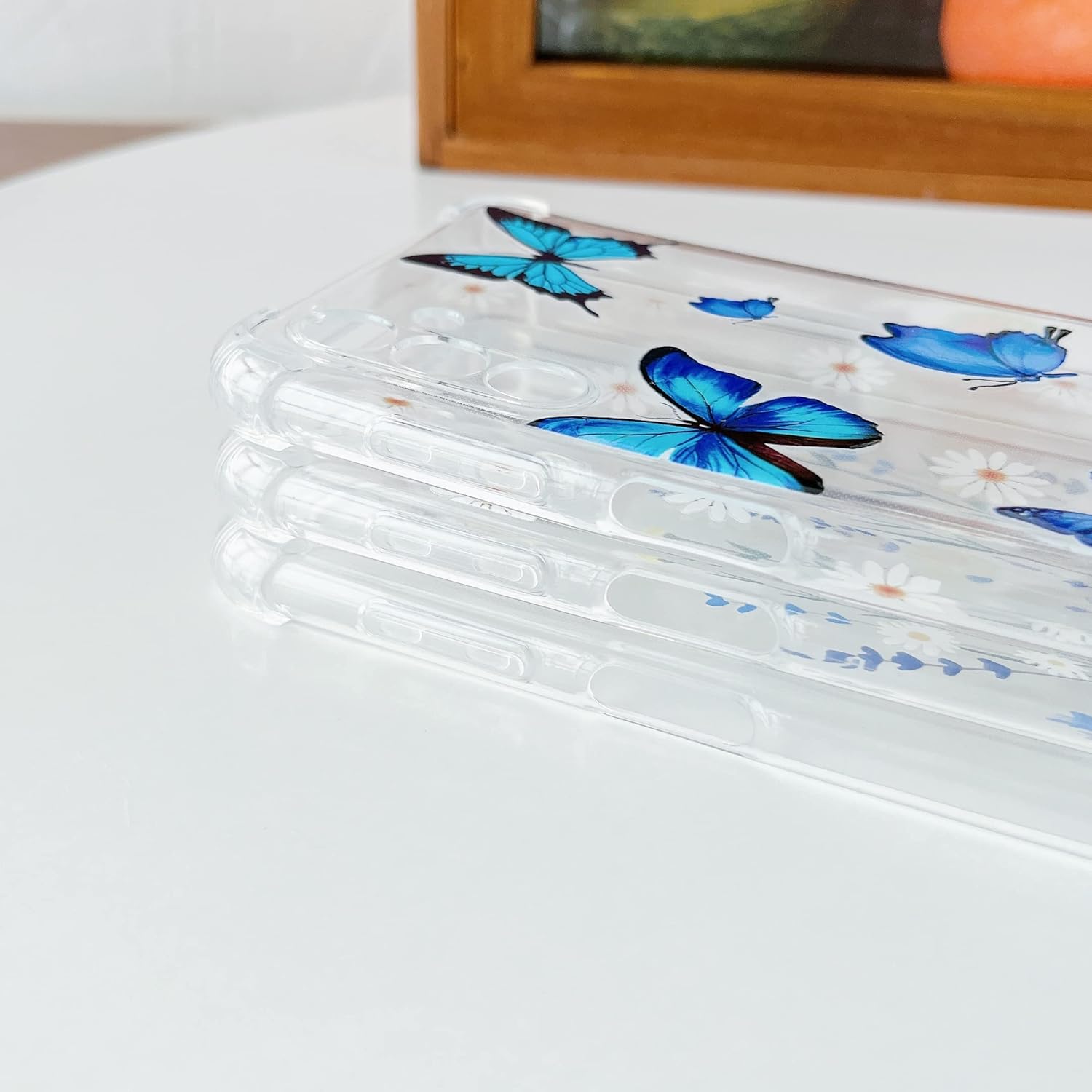 ZTOFERA Funda transparente para Samsung Galaxy A14 5G, bonito patrón de flores para mujeres y niñas, funda protectora a prueba de golpes, delgada,