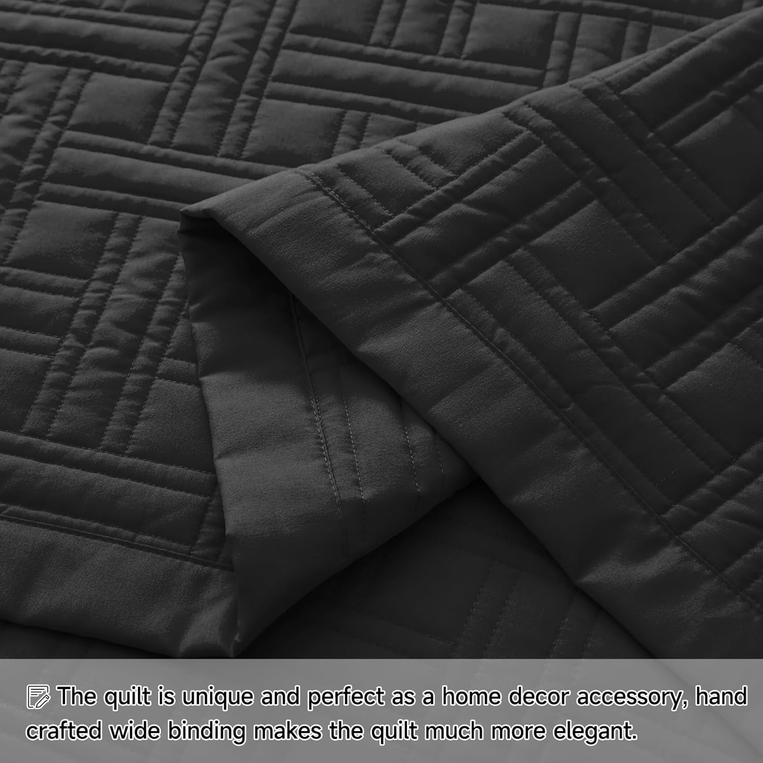 Juego de edredón negro tamaño Queen, juego de ropa de cama ligero de verano delgado, juego de edredón y colcha de microfibra suave para todas las