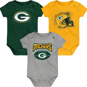 Outerstuff NFL – Conjunto de 3 piezas para recién nacidos con logotipo primario Outerstuff NFL – Conjunto de 3 piezas para recién nacidos con logotipo primario