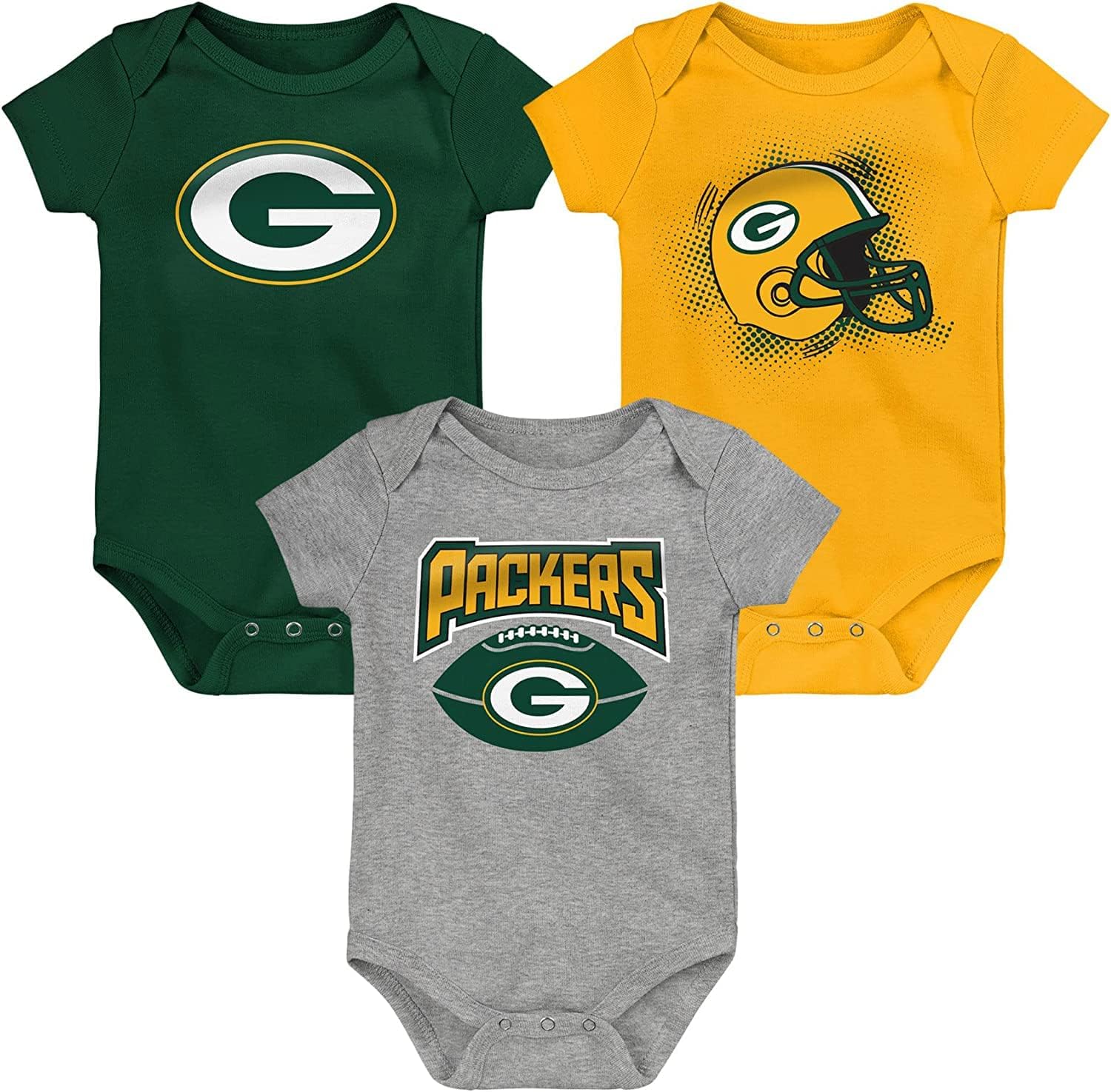 Outerstuff NFL – Conjunto de 3 piezas para recién nacidos con logotipo primario