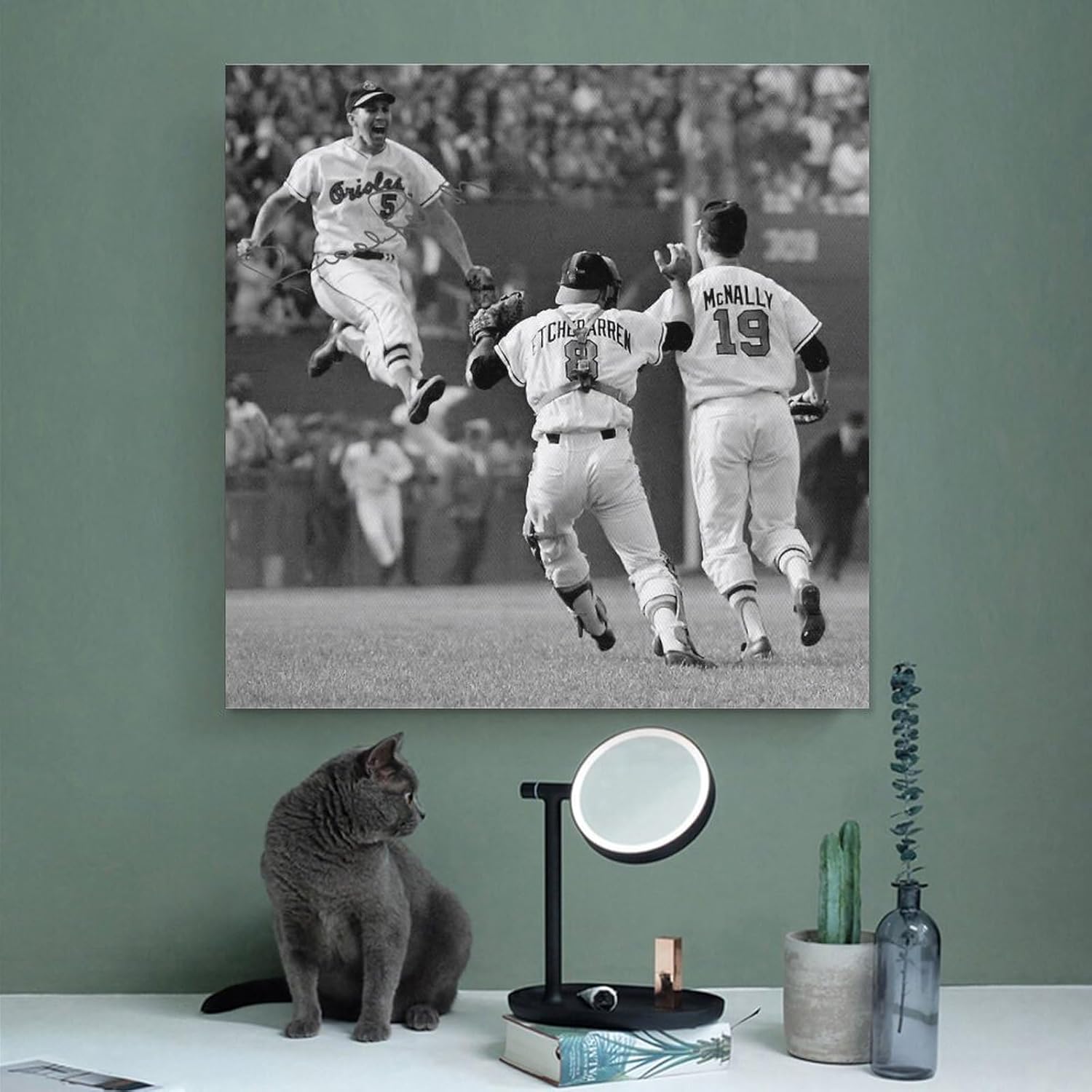 Third Baseman Brooks Robinson – Póster de celebración en lienzo y arte de pared, póster moderno para decoración de dormitorio familiar, 12 x 12