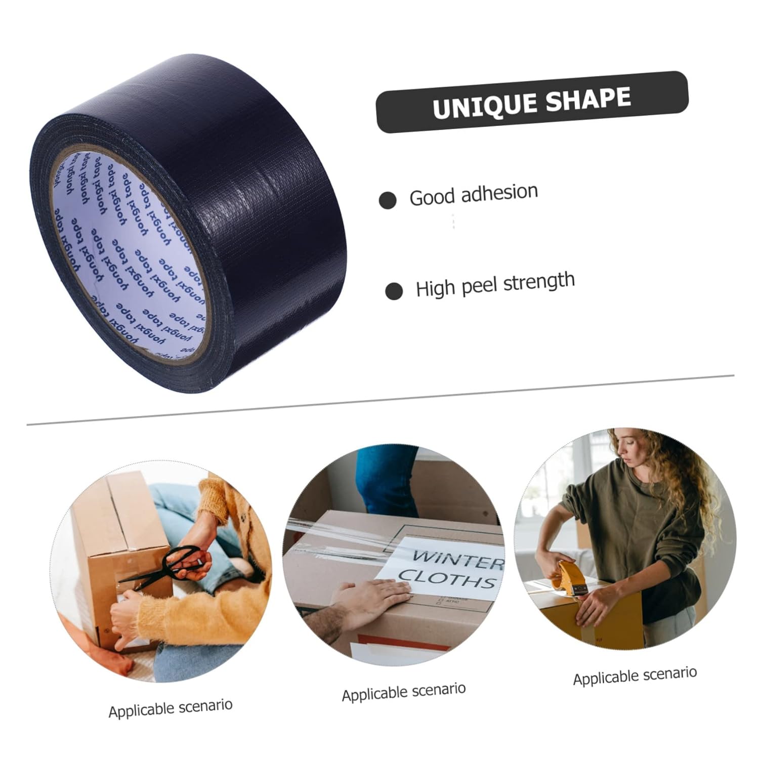 ULTECHNOVO Cinta decorativa para manualidades, cinta adhesiva marrón, cinta adhesiva resistente, rollos de cinta adhesiva para equipos eléctricos