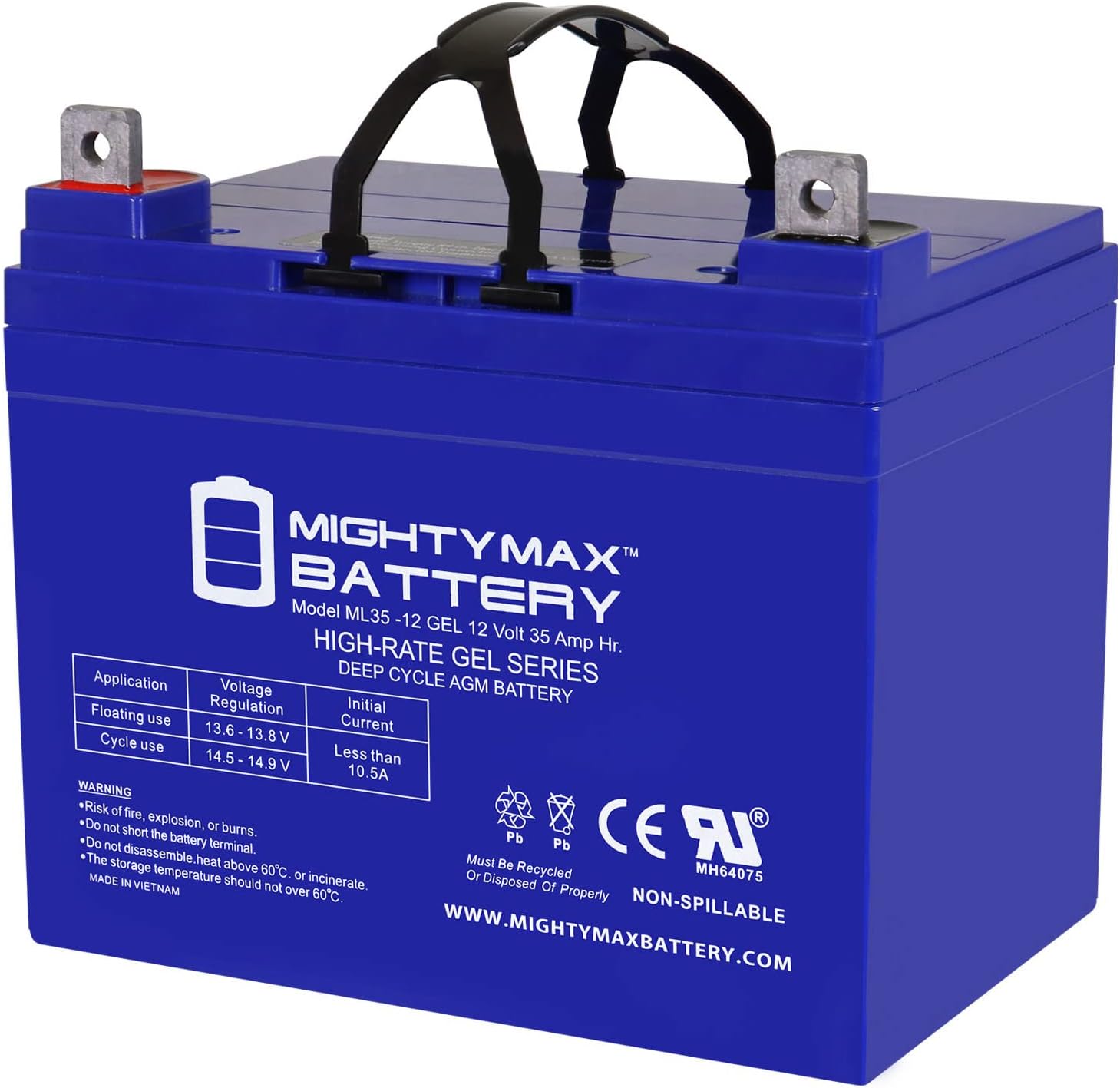 Mighty Max Battery Batería de repuesto de gel NB de 12V 35AH compatible con Pride Mobility SC609 Victory 9