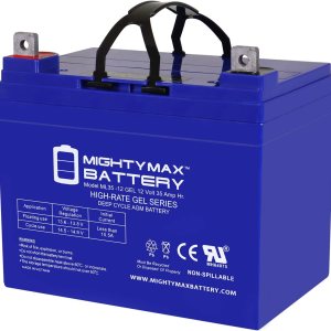 Mighty Max Battery Batería de repuesto de gel NB de 12V 35AH compatible con Pride Mobility SC609 Victory 9 Mighty Max Battery Batería de repuesto de gel NB de 12V 35AH compatible con Pride Mobility SC609 Victory 9