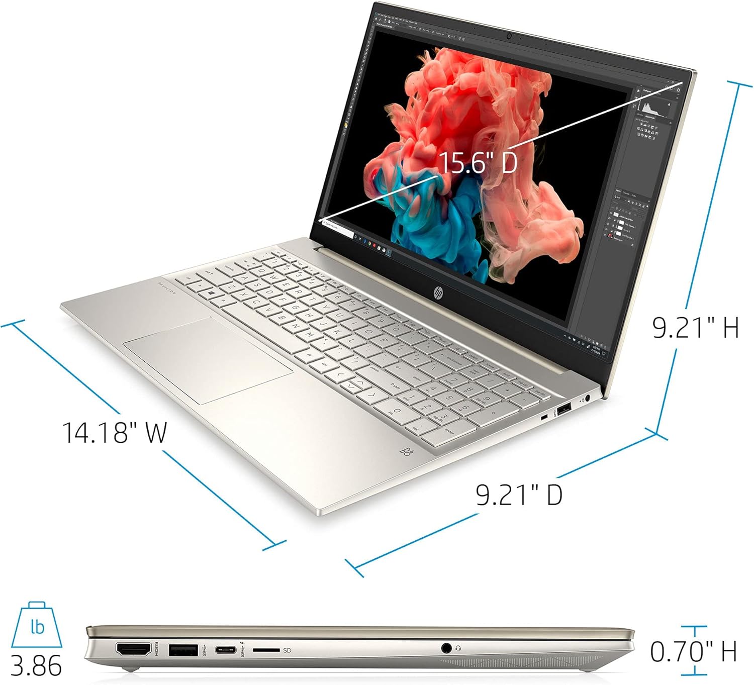 HP Pavilion – Laptop con pantalla táctil FHD de 15.6 pulgadas 2022  Intel Core i7-1165G7 de 11. generación  12 GB DDR4 512 GB NVMe SSD Iris Xe