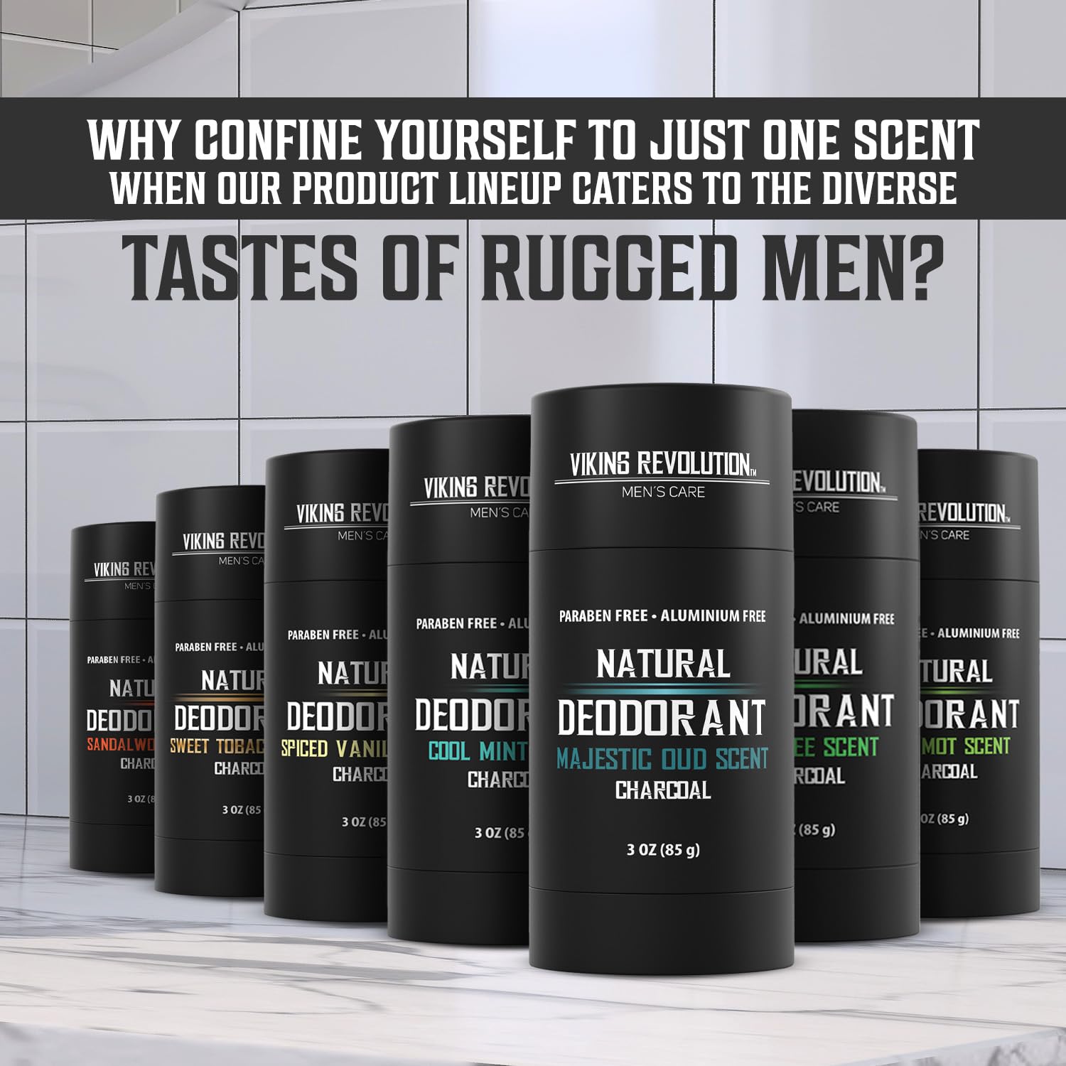 Viking Revolution Majestic Oud – Desodorante para hombres, desodorante natural para hombres, desodorante de carbón para hombres con manteca de