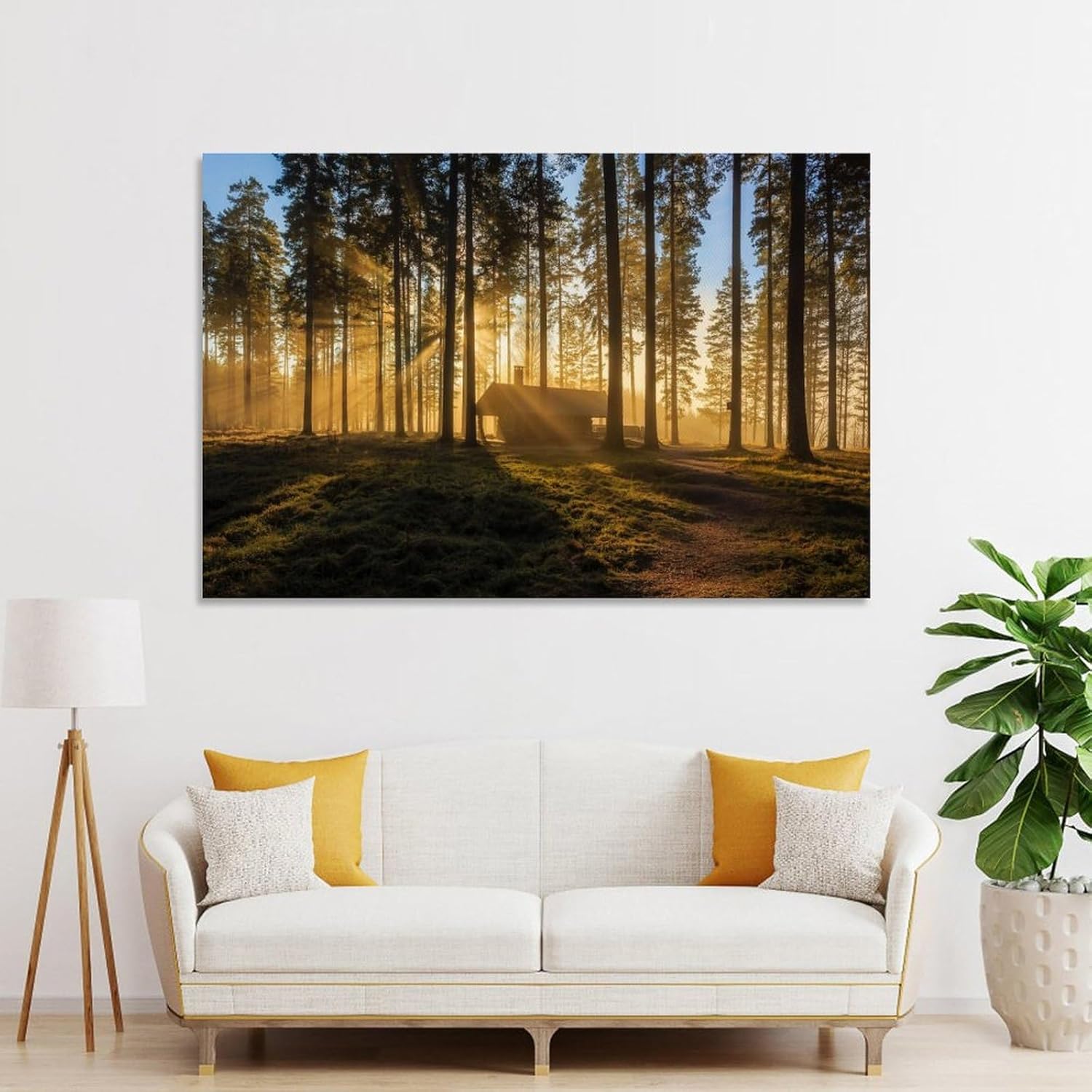 Lienzo Pintura Pintura Bosque Verde Árbol Paisaje Lienzo Pared De Arte Lienzo Impresiones De Póster Poster Decorative Painting Canvas Wall Posters