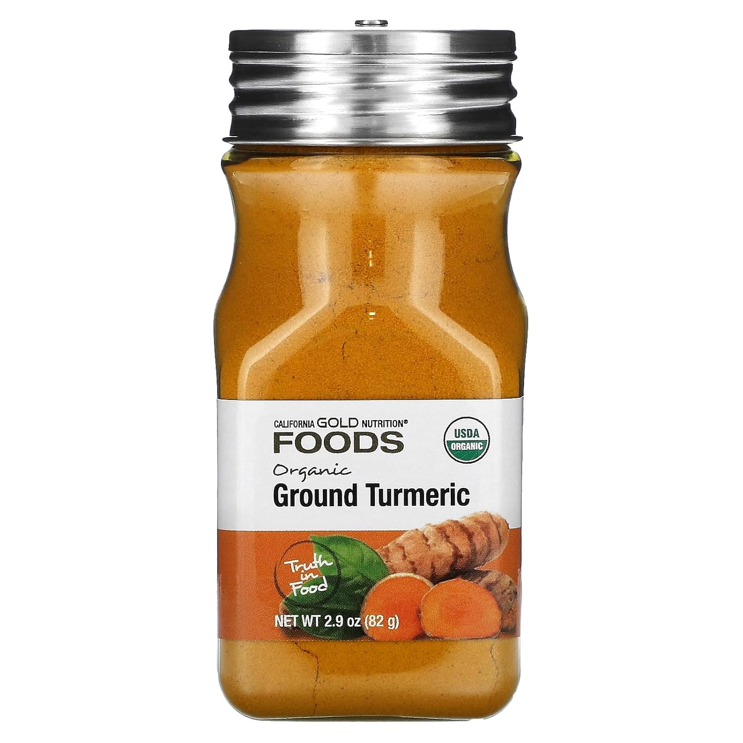 California Gold Nutrition Alimentos, Cúrcuma orgánica, Molida, 2.9 oz (82 g)
