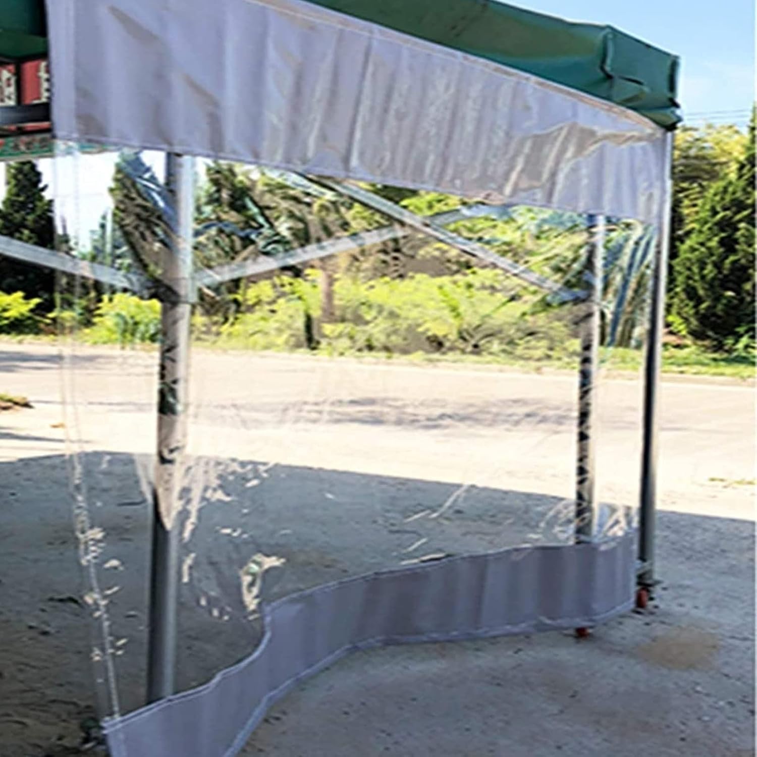 Lonas laterales de lona para jardín al aire libre, 1 1.5 2 2.5 3 3.5 13.1 ft de ancho, paneles laterales transparentes para tienda, para eventos al