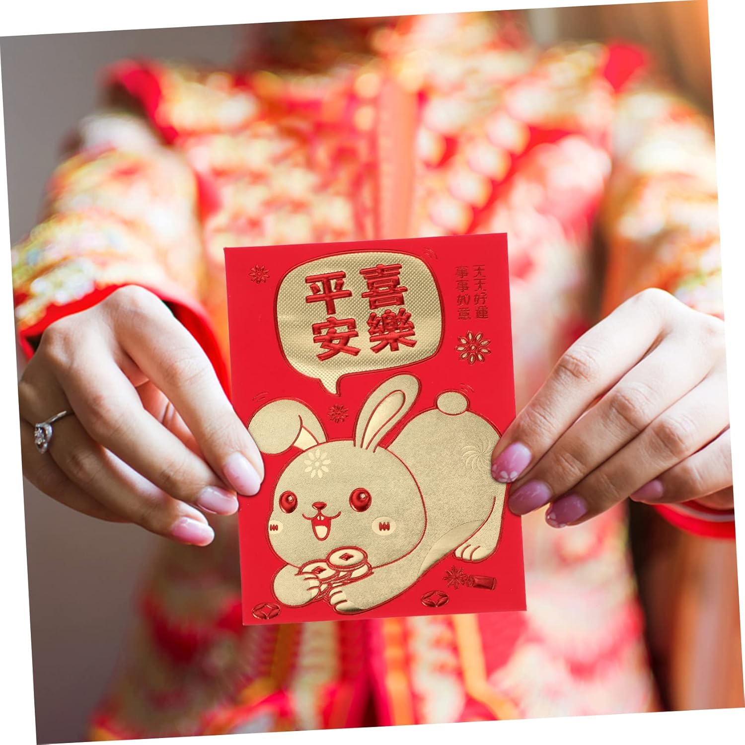 STOBOK 192 Pcs Year of The Rabbit Red Envelope Gift Cash Envelopes Money Envelopes New Year Red Envelopes Lunar Rabbit Hong Bao Rabbit Year Red