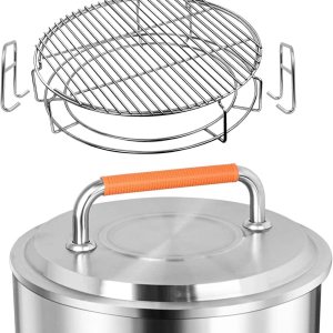 Accesorio para tapa de hoguera + accesorio de rejilla de cocción para hoguera individual de 19.5 pulgadas Accesorio para tapa de hoguera + accesorio de rejilla de cocción para hoguera individual de 19.5 pulgadas