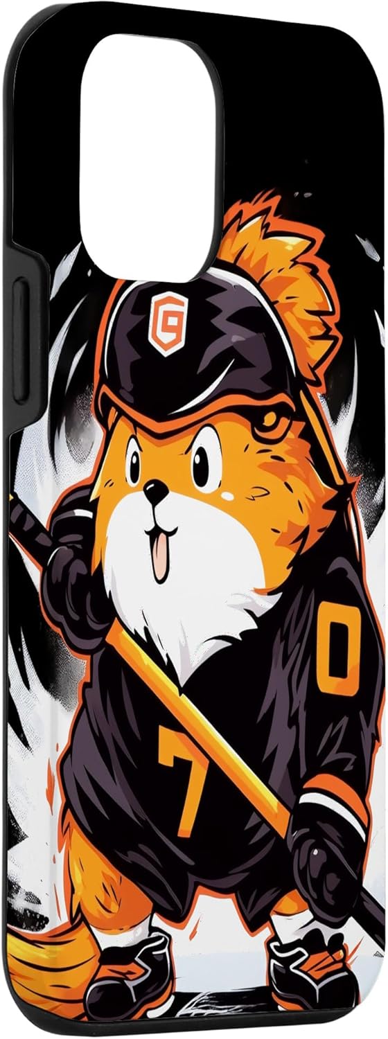 Funda para iPhone 12 mini conejillo de indias Jugador de hockey sobre hielo