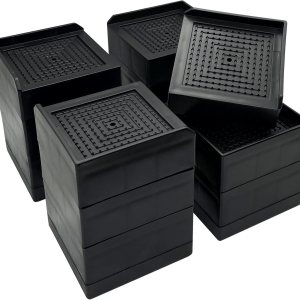 Elevadores de cama, bloques de elevación para muebles, pilotes de 2,3 o 4 pulgadas resistentes para cama, sofá, escritorio, sofá, mesa, elevadores Elevadores de cama, bloques de elevación para muebles, pilotes de 2,3 o 4 pulgadas resistentes para cama, sofá, escritorio, sofá, mesa, elevadores