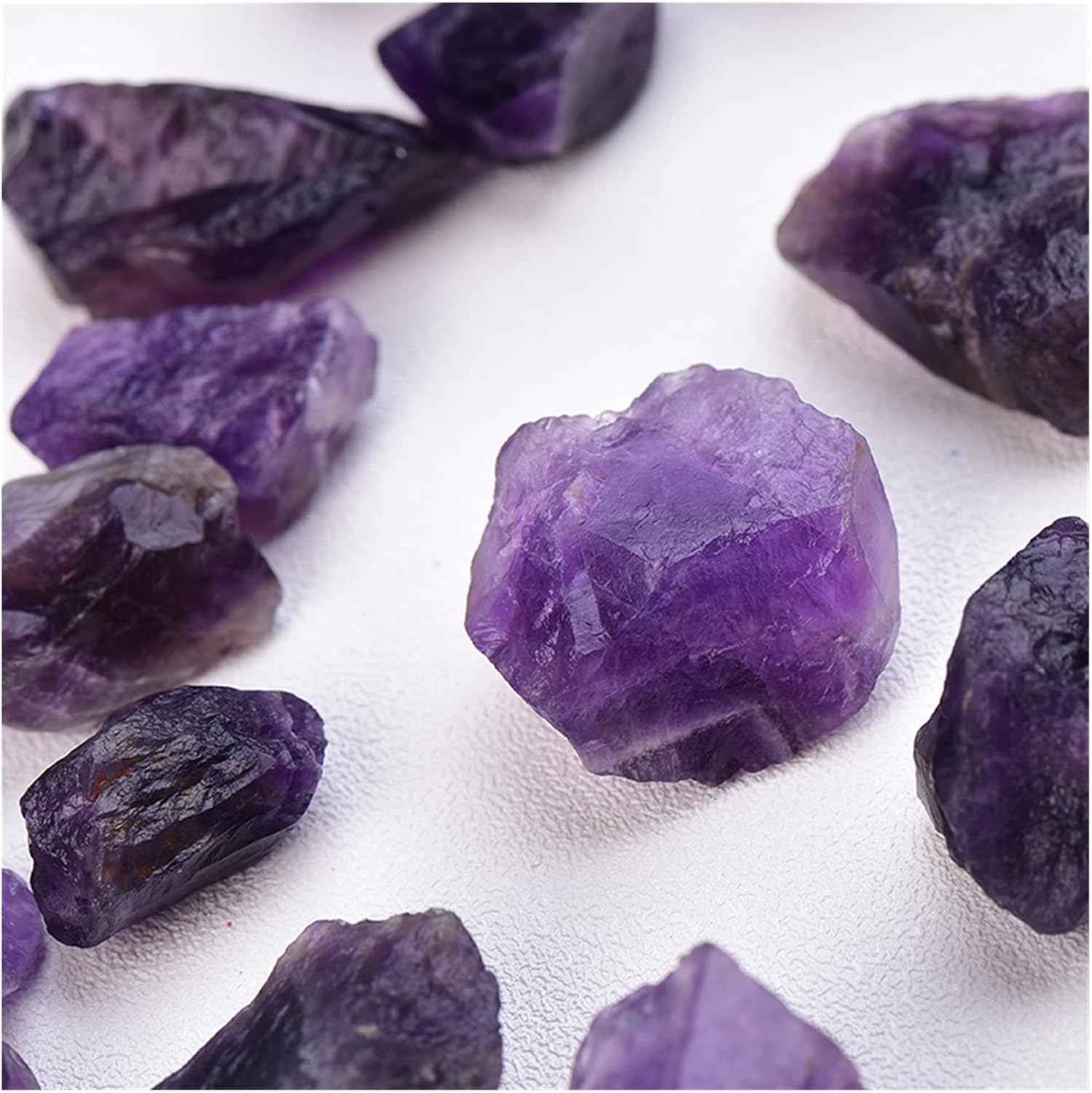 Feng Shui Decorar 1 pieza de amatista natural piedra irregular púrpura grava espécimen de cristal de cuarzo crudo accesorio de regalo decoración del