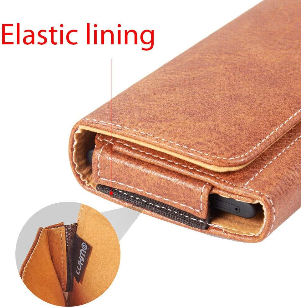 Funda de transporte de cuero con trabilla para cinturón compatible con Galaxy Note 20 Ultra, Note20, S23 Ultra, S23 Plus, A14, A54 5G, iPhone14 15