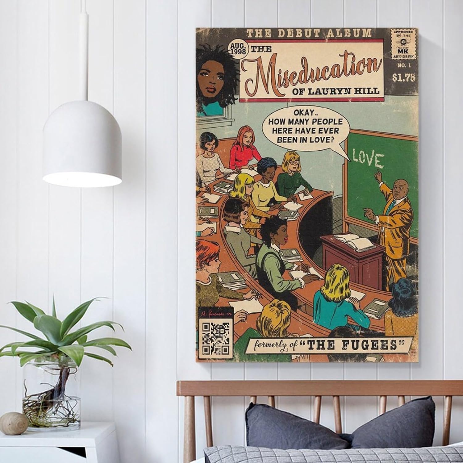 DAXXIN Lauryn Hill The Miseducation of Lauryn Hill – Póster de 3 lienzos en lienzo decorativo para pared, sala de estar, dormitorio, decoración,