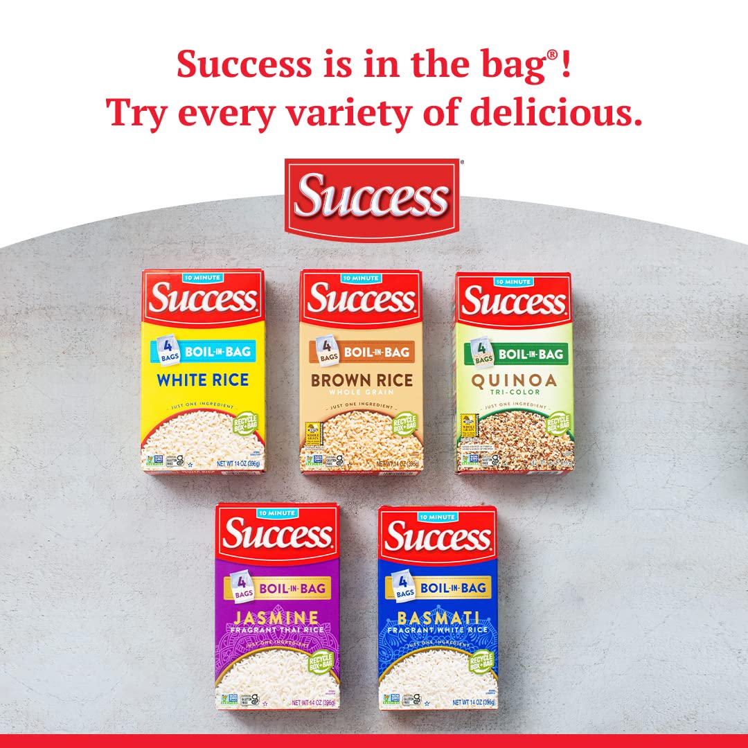 Success Arroz hervido en bolsa, arroz integral, comidas de arroz rápidas y fáciles, caja de 32 onzas (paquete de 3)