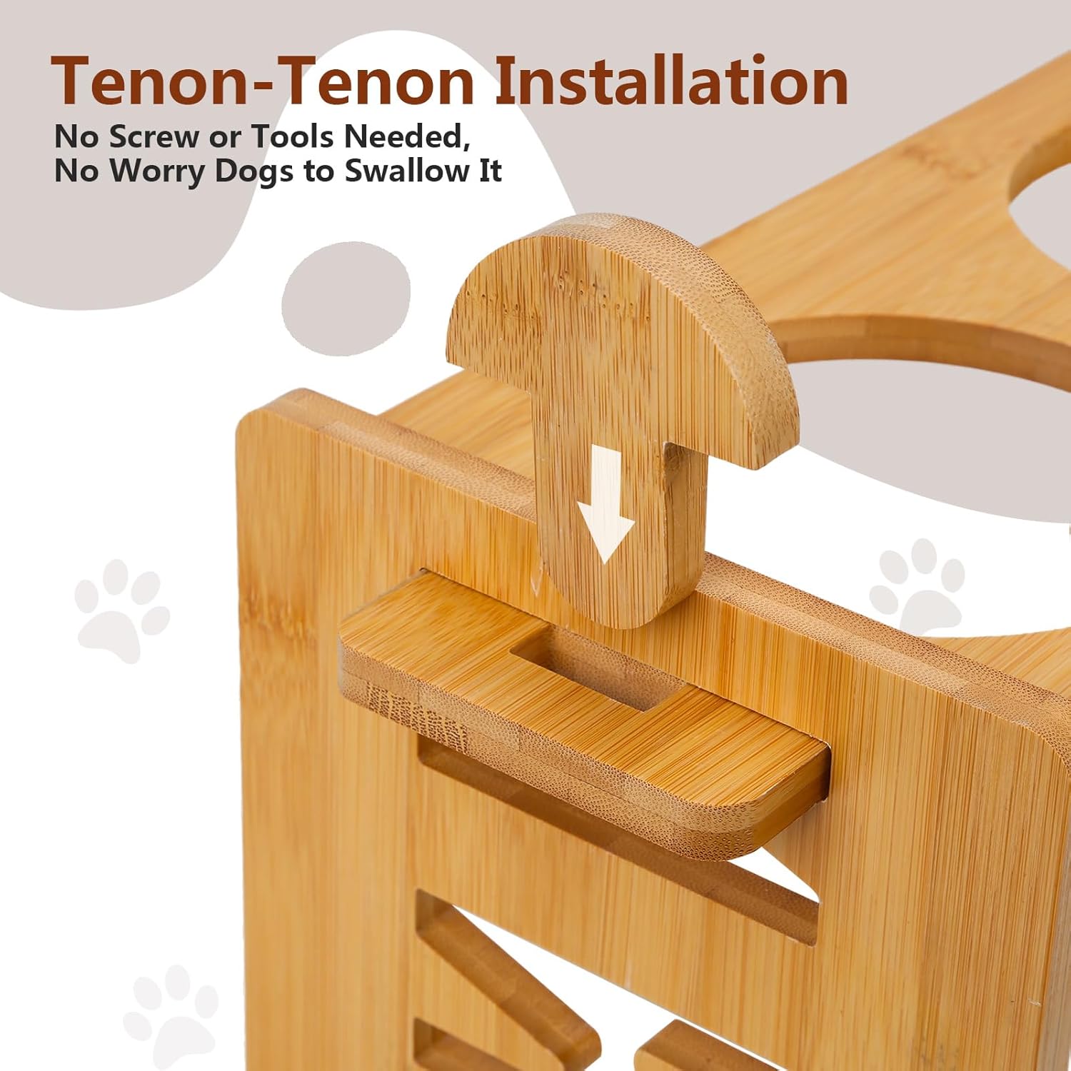 Yikron Cuencos elevados para gatos, cuencos elevados para perros y gatos pequeños, soporte elevado para perros pequeños con 2 cuencos de acero