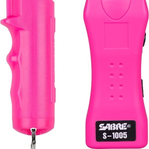 SABRE Kit de defensa personal en aerosol de pimienta, 25 ráfagas, rango de 10 pies, agarre de dedo para un objetivo mejor y más rápido, batería SABRE Kit de defensa personal en aerosol de pimienta, 25 ráfagas, rango de 10 pies, agarre de dedo para un objetivo mejor y más rápido, batería