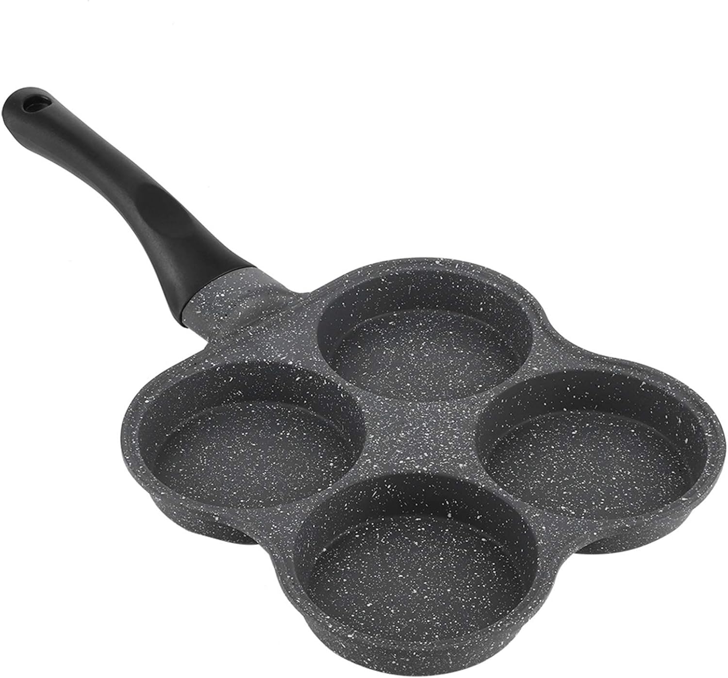VTOSEN Sartén para 4 huevos, sartén para tortillas, antiadherente, fácil de limpiar, para desayuno, panqueques, huevos escalfados, adecuada para