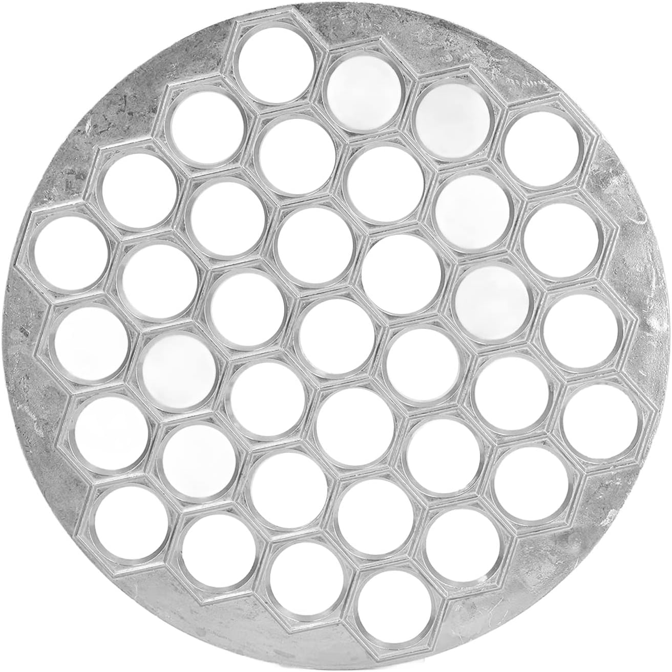 Molde de bola de masa para ravioles, 37 agujeros para hacer albóndigas rusas Pelmeni, molde de metal para hacer albóndigas ravioles