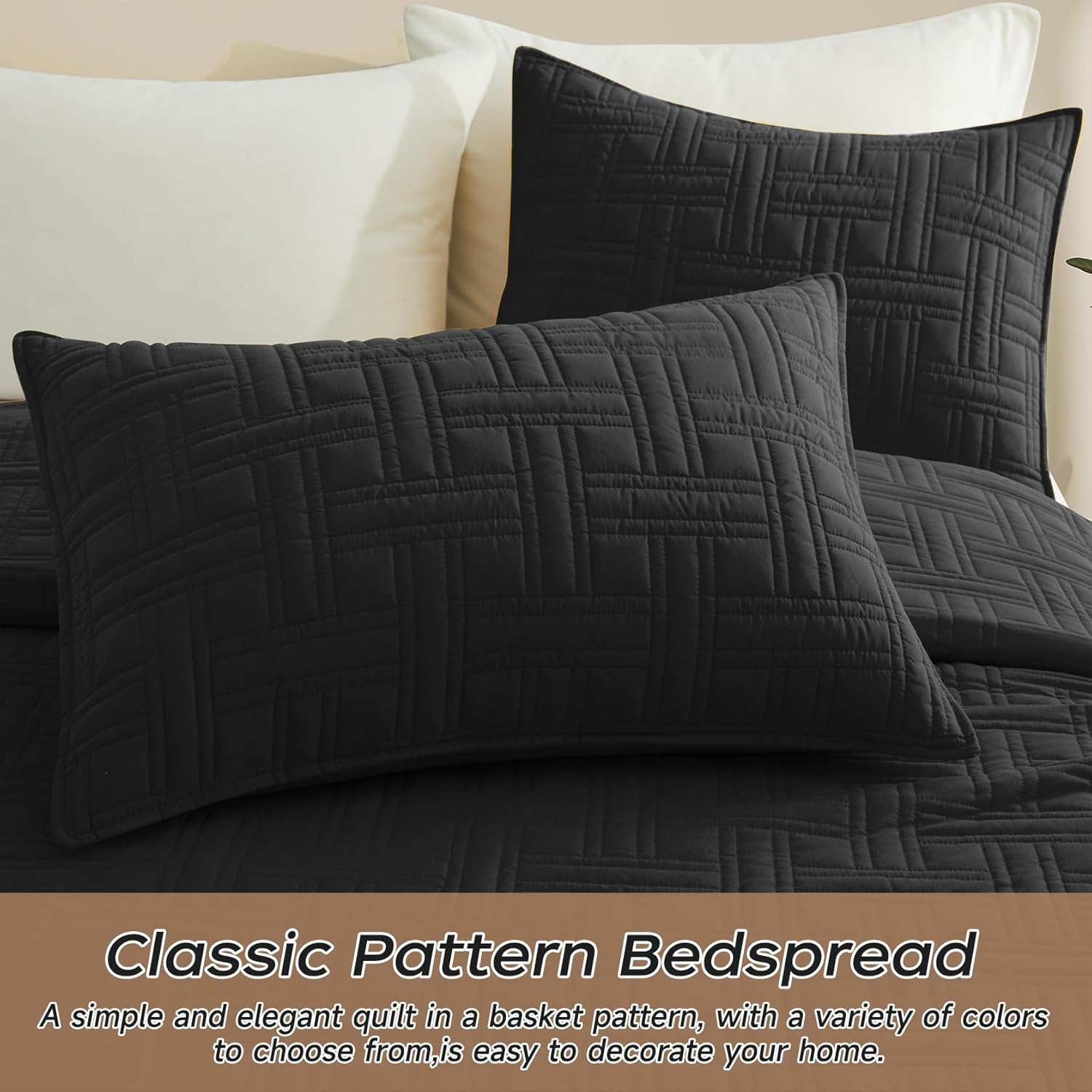 Juego de edredón negro tamaño Queen, juego de ropa de cama ligero de verano delgado, juego de edredón y colcha de microfibra suave para todas las