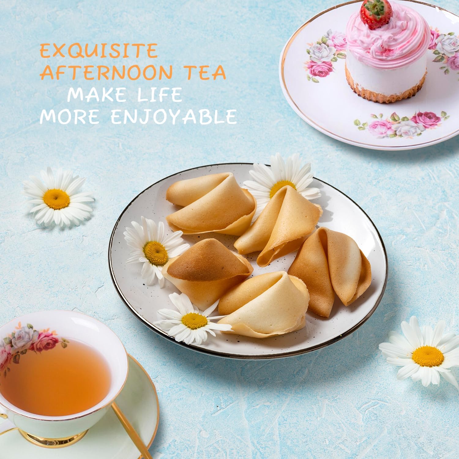 Soeos Fortune Cookies, galletas Fortune envueltas individualmente a granel, aproximadamente 50 galletas, galletas crujientes empaquetadas
