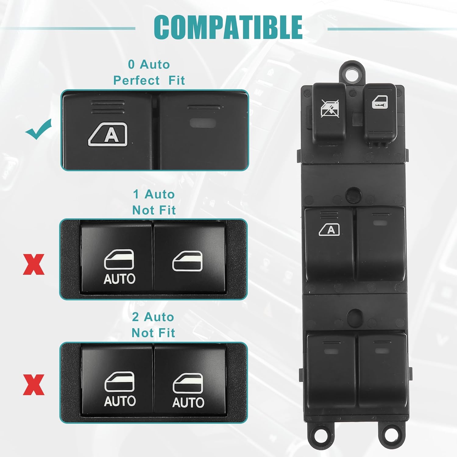 ACROPIX Interruptor de elevalunas eléctrico delantero izquierdo del lado del conductor para Subaru Impreza III Hatchback GR GH G3 2008-2012