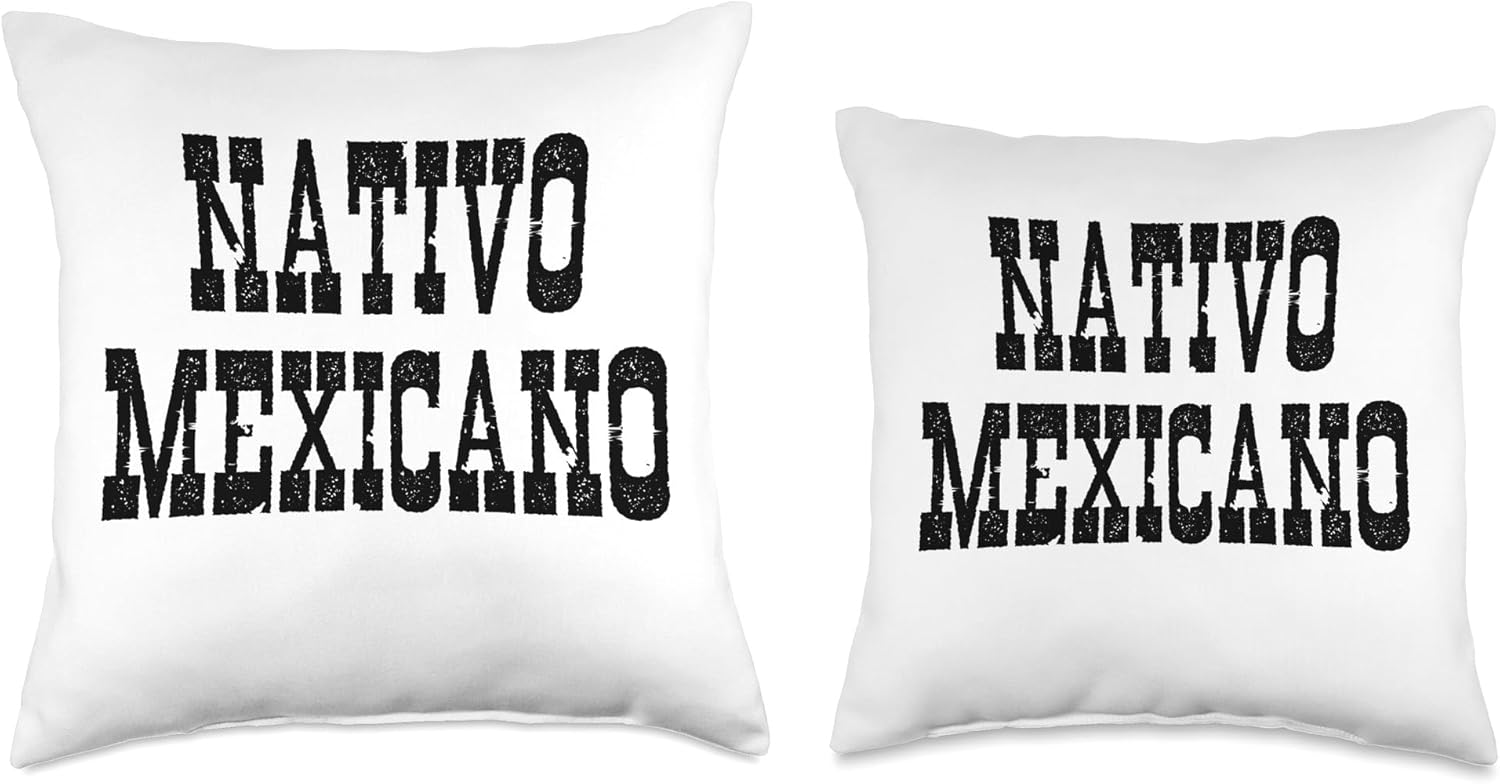 Mexican Born United States Mexico Citizen Spanish Mexican American Native Citizen Mexico Nativo Mexicano Women Throw Pillow, 18×18, Multicolor