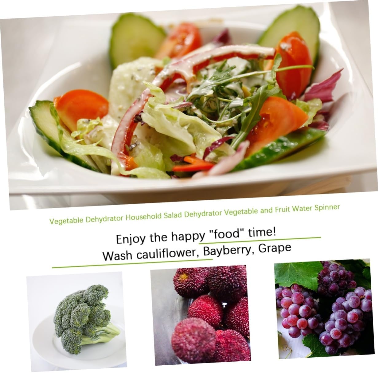 Cabilock Deshidratador de alimentos Pasta Ensalada Alimentos Máquina deshidratada Colador de pasta Colador de mano Ensalada Verdes mixtos Lavadora