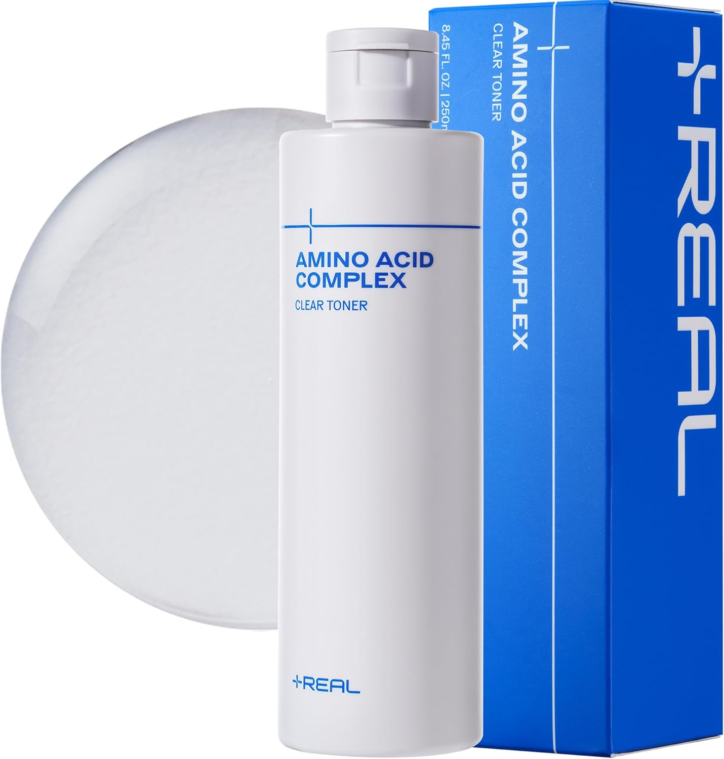 PLUSREAL – Tónico transparente, 8.45 onzas líquidas  Tónico facial exfoliante más suave para pieles sensibles, sin frangrancia, sin alcohol, sin