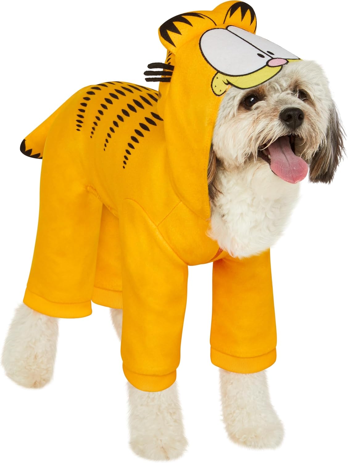 Rubie’s Garfield – Disfraz de felpa para mascota con capucha, como se muestra, mediano