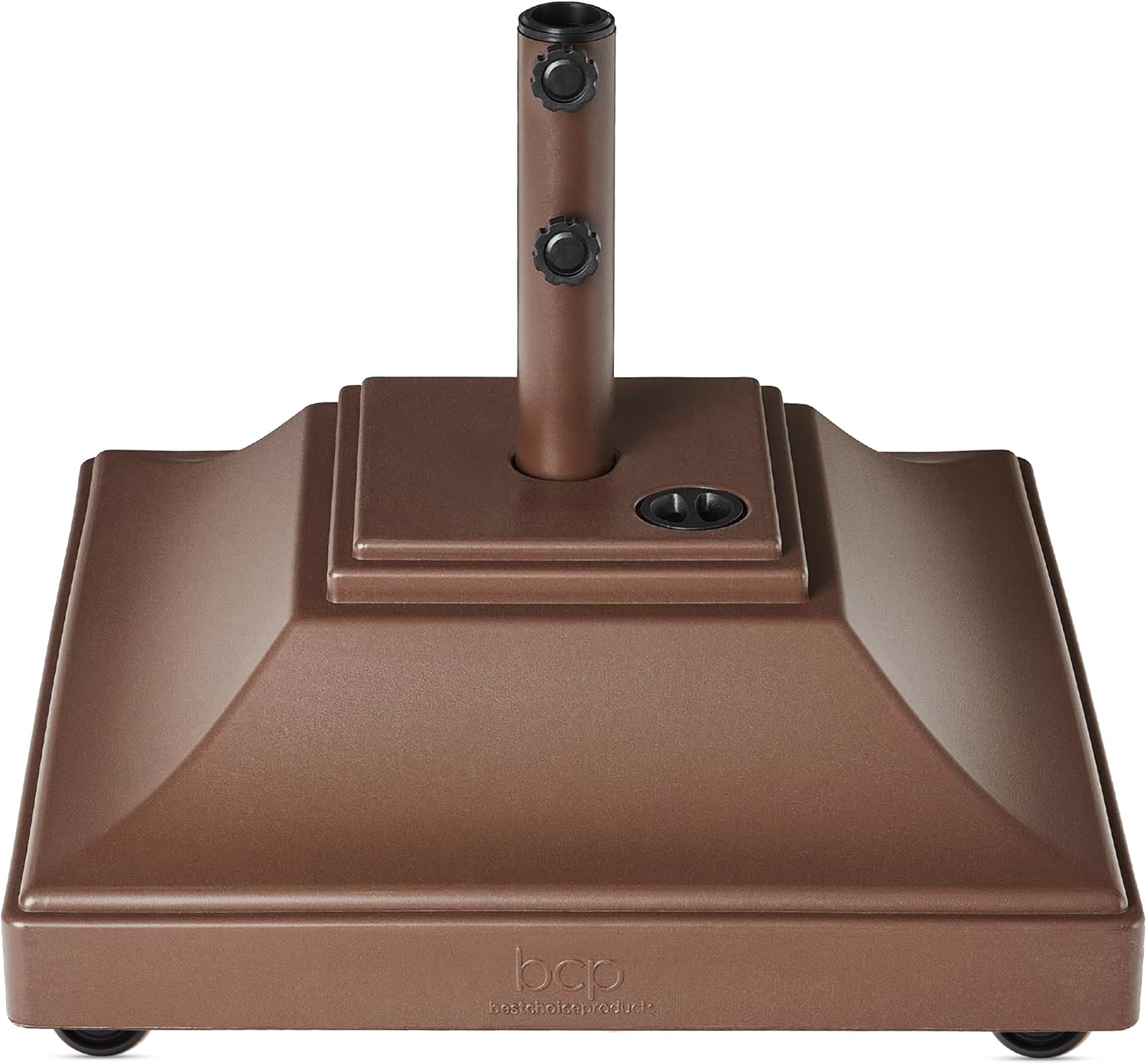 Best Choice Products Base de sombrilla móvil rellenable, base resistente, soporte de mercado cuadrado escalonado para patio, terraza, exterior con 4