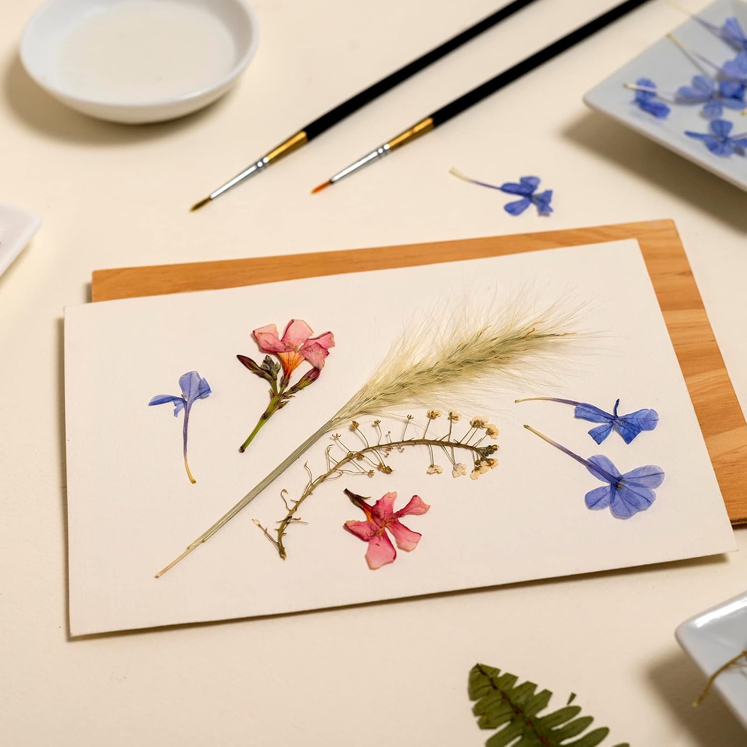 PATIKIL Papel de prensa de flores de 6 x 6 pulgadas, 2 juegos20 hojas de repuesto de papel secante absorbente reutilizable para manualidades,