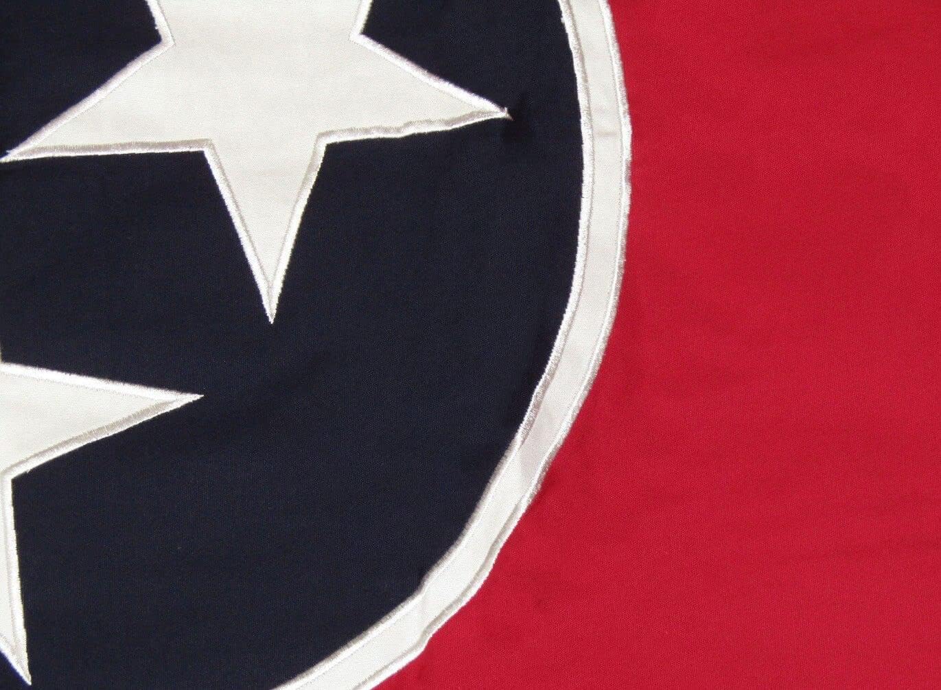 Premium 3×5 Embroidered Tennessee TN State 100% Cotton 3’x5′ Flag 3 Clips
