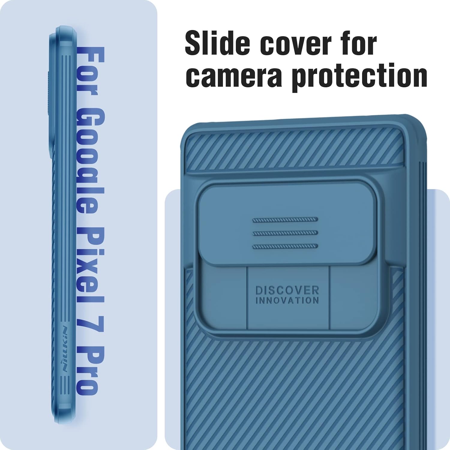 Nillkin Camshield – Funda para Google Pixel 7 Pro, cubierta deslizante para cámara, protección de lente, antiarañazos, delgada, a prueba de golpes,