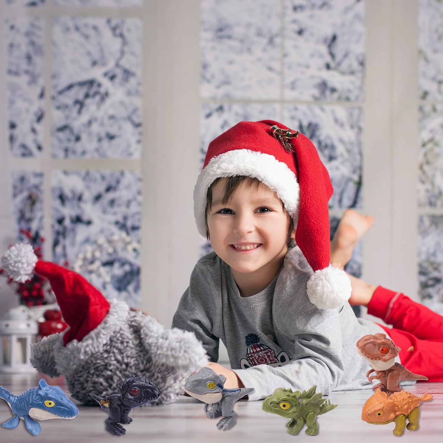 6 figuras de acción de dinosaurio con bocas móviles, figura de dinosaurio masticable, regalos de juguete para niños y niñas de 3, 4, 5, 6, 7, 8