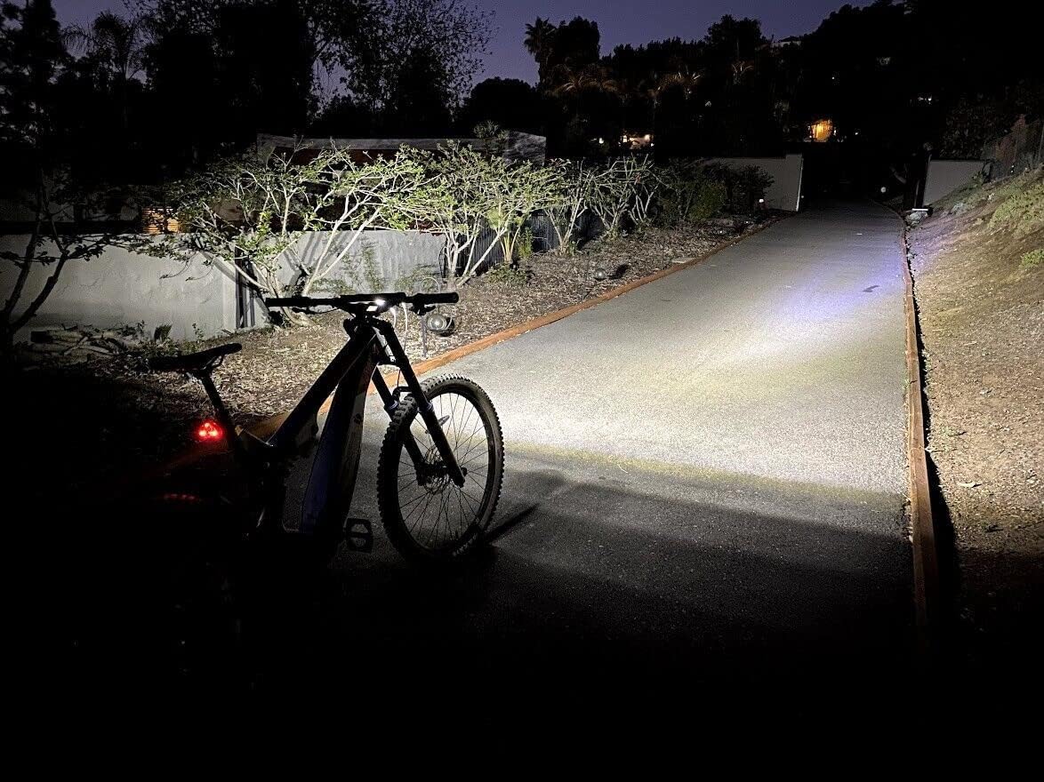 E Bike – Faro de barra de luz LED doble ámbar blanco con abrazaderas de manillar de bicicleta compatible con motores Shimano E5000, E7000, E6100,