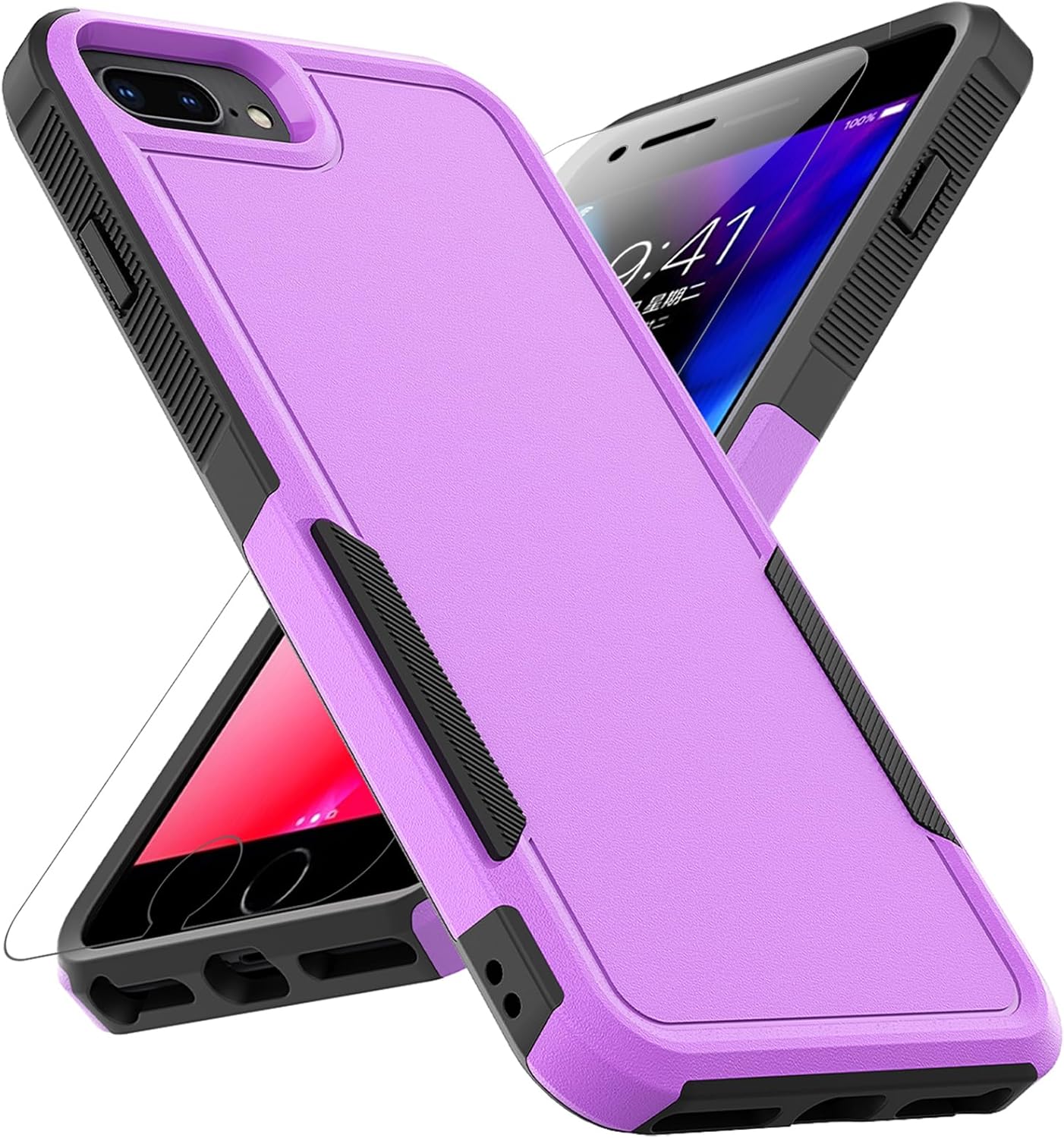 Funda para iPhone 8 PlusiPhone 7 PlusiPhone 6 Plus funda protectora de doble capa resistente para teléfono celular, a prueba de golpes, resistente,