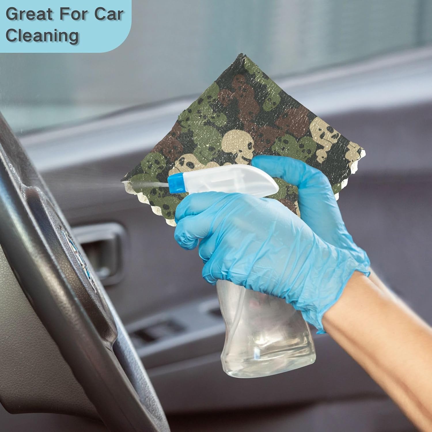 Halloween Skull Camo Set of 6 Fast Drying Microfiber Towels for Kitchen Decorative Soft Microfiber Drying Towel Kitchen for Bathroom Coffee