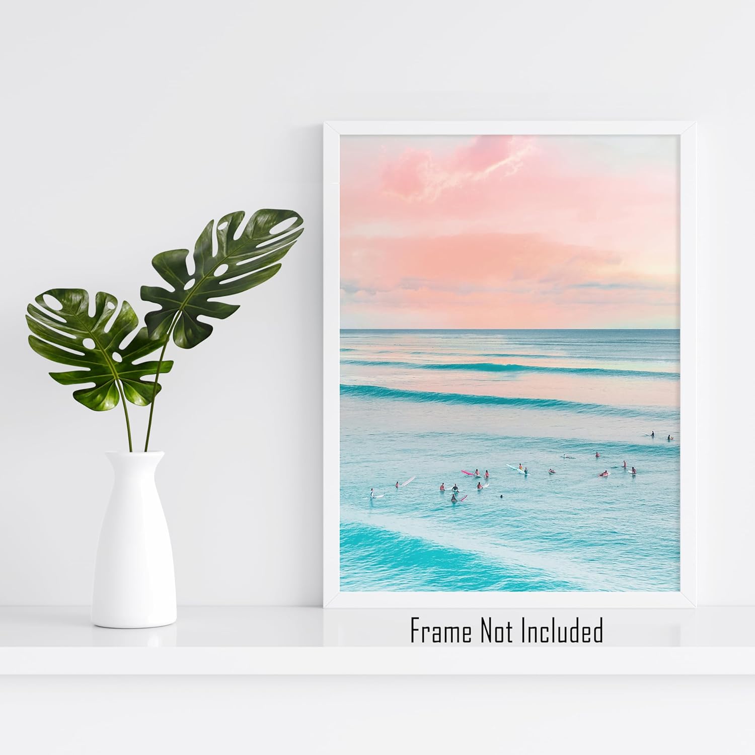 Brooke & Vine Pósteres de surf para decoración de sala de arte de playa (sin marco, 12 x 16 pulgadas, juego de 2) impresiones artísticas de pared