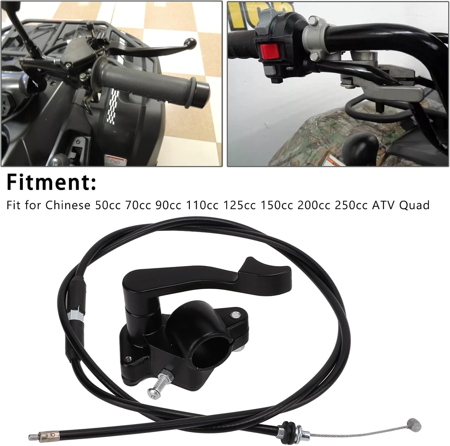 Cable del acelerador de pulgar, 0.866 in, 0.87 pulgadas, cable del acelerador de pulgar, conjunto de mango para chino 50cc 70cc 90cc 110cc 125cc