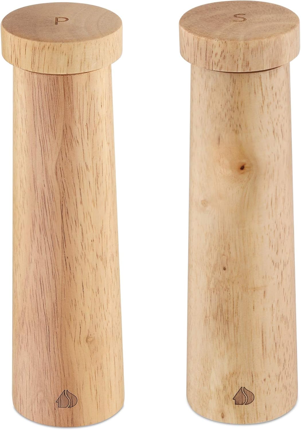 Navaris Juego de molinos de sal y pimienta, molinillos de sal y pimienta de goma ajustables con núcleo de molienda de cerámica para el hogar,