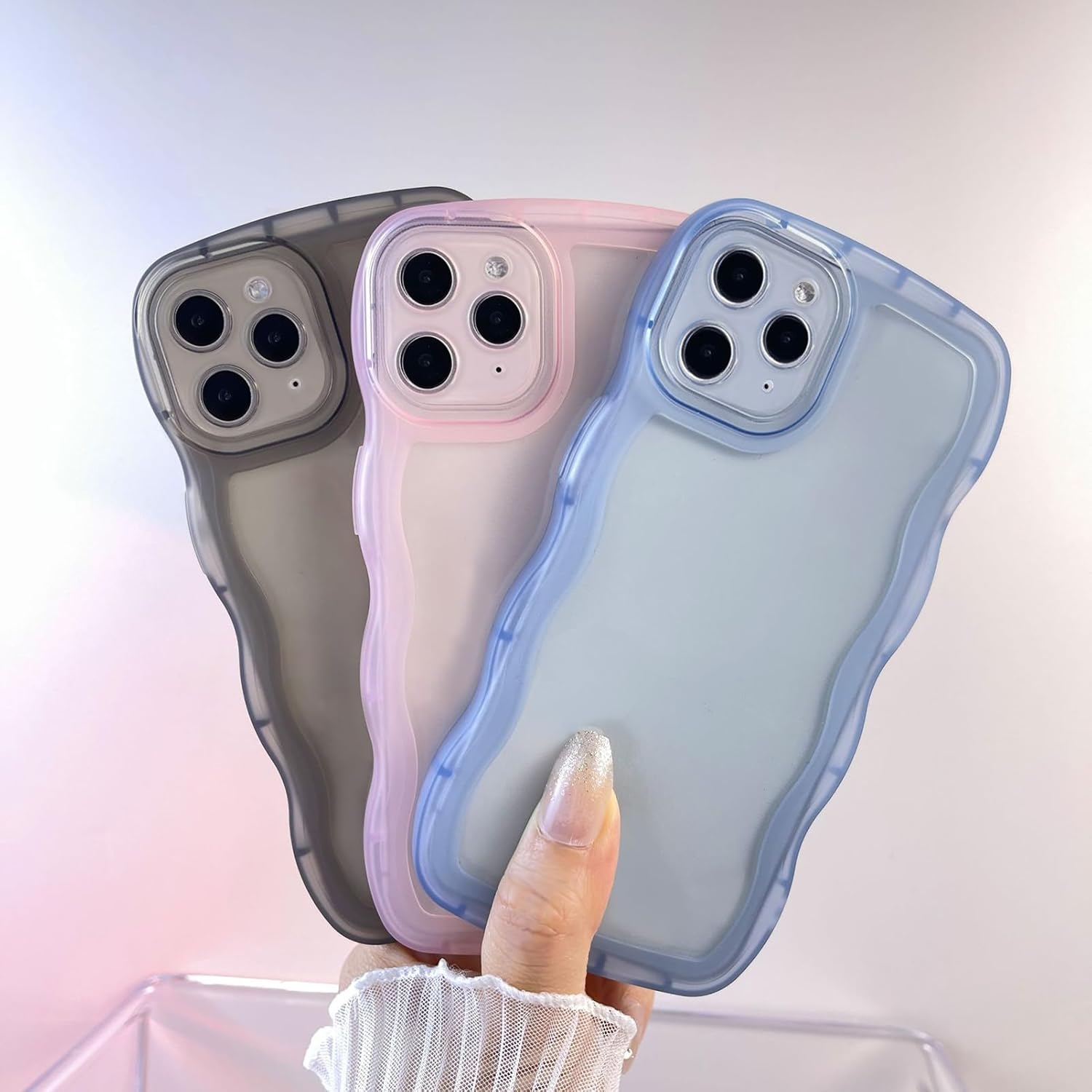 Funda transparente compatible con iPhone 11 Pro Max, bonita funda delgada de silicona suave antiarañazos, a prueba de golpes, bonita funda delgada
