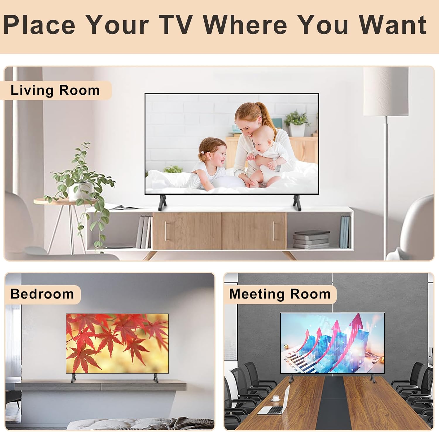 Soporte de TV para reemplazo de patas de TV Samsung, para UN50TU7000FXZA UN50TU700DFXZA UN55TU7000FXZA UN55TU700DFXZA UN58TU7000FXZA UN58TU700DFXZA